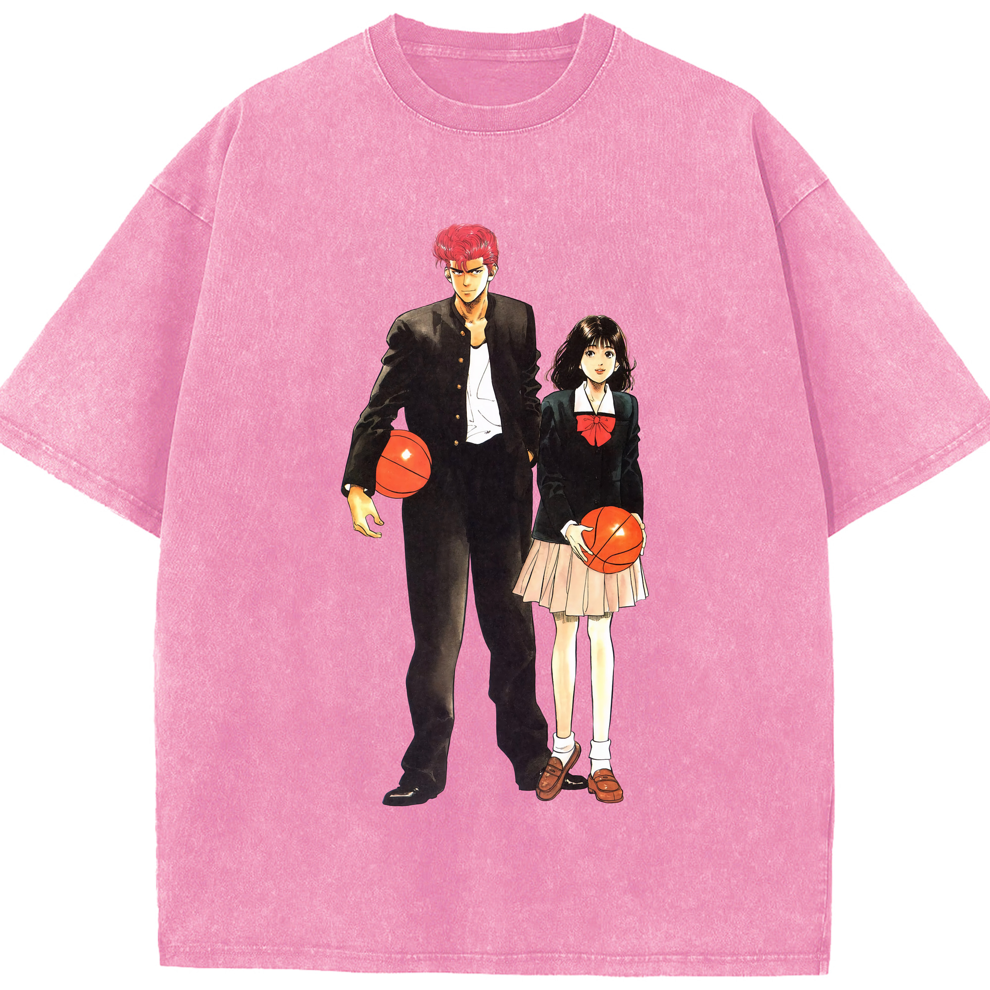 （画像用） SLAM DUNK／スラムダンク 綿100% ヴィンテージ風 半袖Tシャツ（フロントプリント）